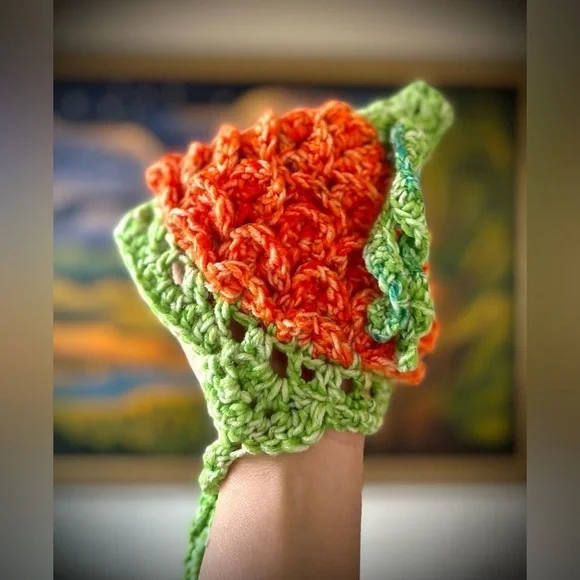 ADORABLE HANDMADE CROCHETED PUMPKIN HAT - Picture 2 of 4